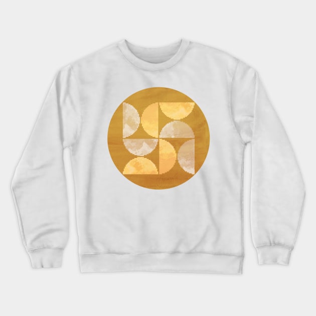 Rust mid century modern shapes, pixel art Crewneck Sweatshirt by WhalesWay